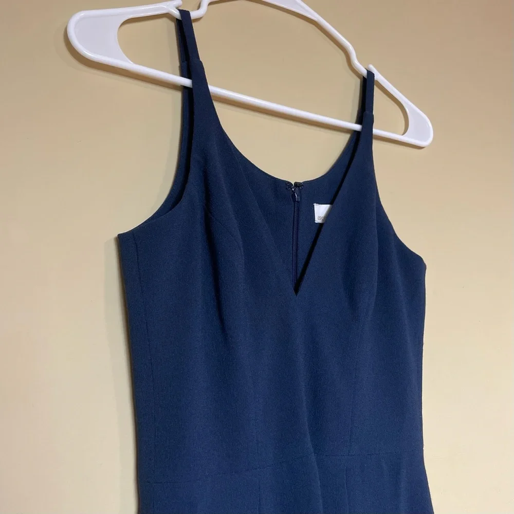 Dress The Population NWT ‘Iris’ V-Neck Side Slit Gown in ‘Midnight Blue’ Size XS - Picture 9 of 16